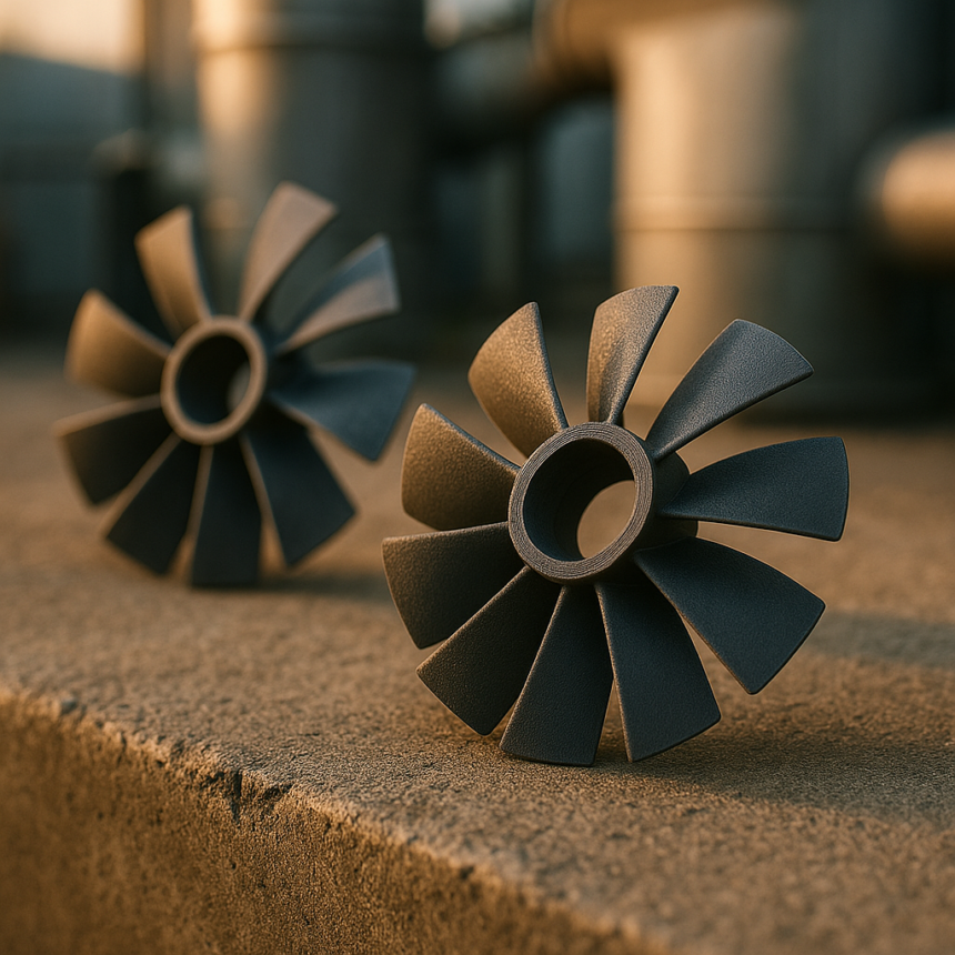 Modułowe łopatki wentylatorów LPBF celują w cichsze HVAC