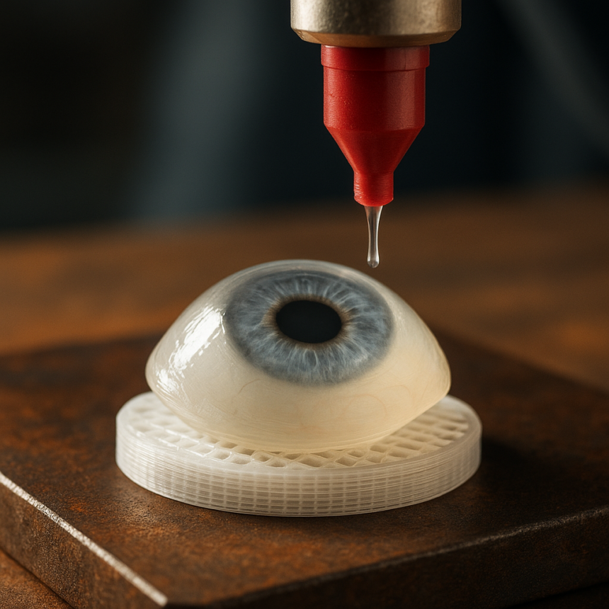 Naukowcy z powodzeniem wydrukowali żywą rogówkę w technologii 3D