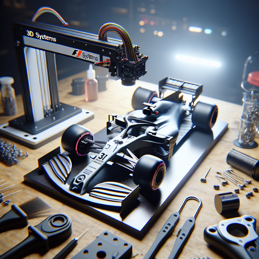 Nowy zespół F1 Cadillaca wykorzystujący druk 3D SLA firmy 3D Systems