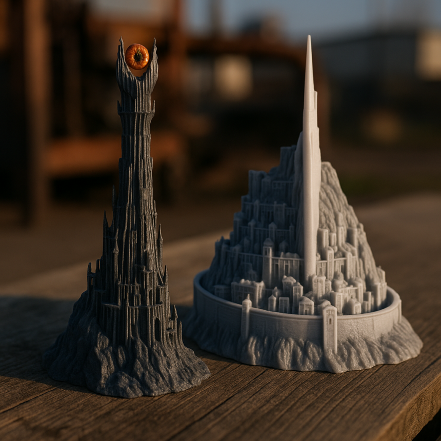 Ożywianie Śródziemia: Epickie wydruki 3D Barad-dûr i Minas Tirith Gergelya Zsikli