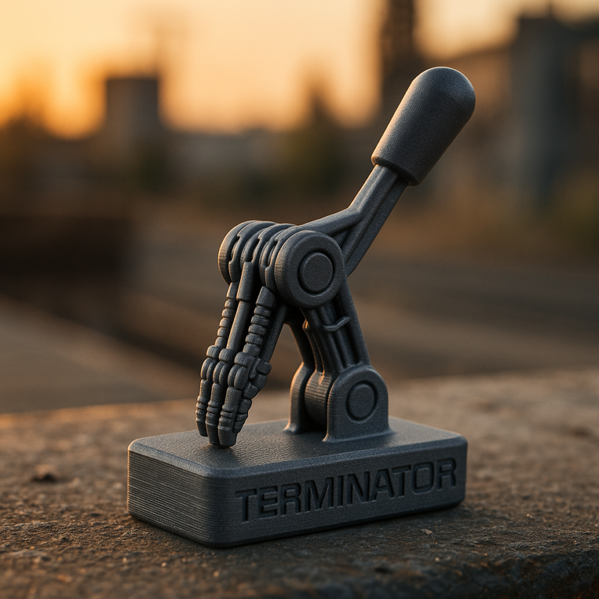 Pierwszy model wydrukowany na miejscu - Fidget toy z dźwignią Terminatora