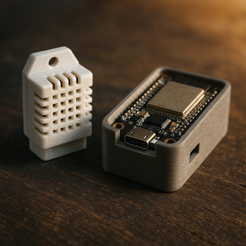 Obudowa ESP32 dla USB-C + czujnika DHT22/AM2302
