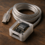 Obudowa Adafruit QT PY ESP32-C3 – Przezroczysty Przewód Bez Przycisków