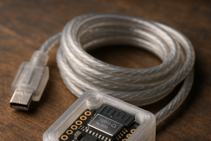 Obudowa Adafruit QT PY ESP32-C3 – Przezroczysty Przewód Bez Przycisków