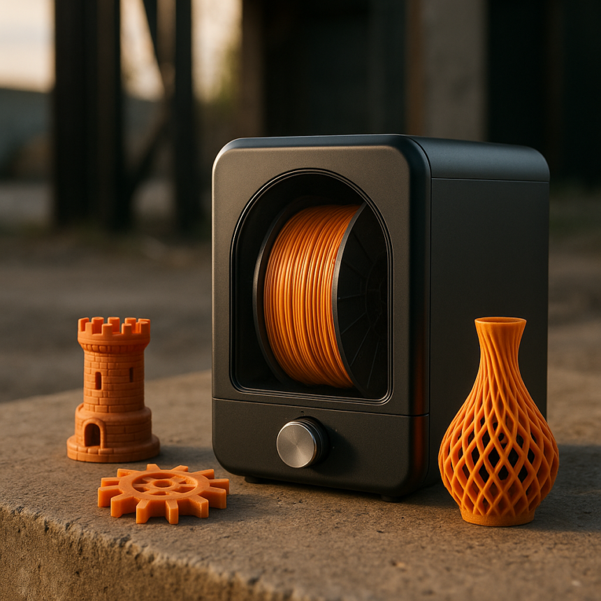FilaDC i10 Szafka suszy filament w tle