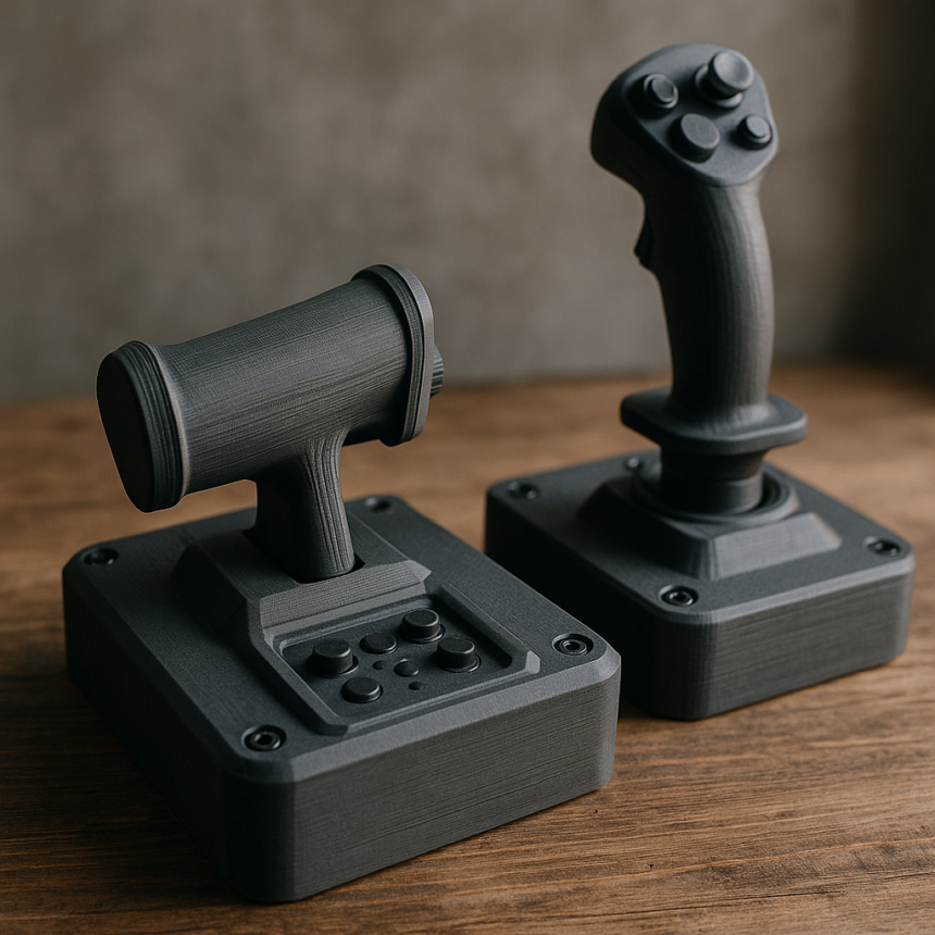 Zastosowanie w centrum uwagi: Druk 3D obniża koszty obudów systemu Hands-On Throttle-And-Stick