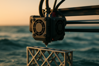 Zespół RMIT 3D drukuje tytanową kratownicę, która unosi się w wodzie morskiej