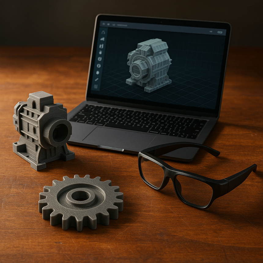 Krótki przegląd wiadomości o druku 3D, 21 października 2026: Cyfrowe bliźniaki, usługa CAD AI, inteligentne okulary AR i inne