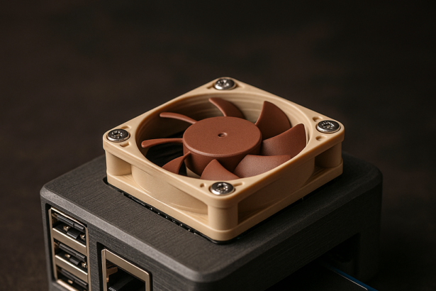 Obudowa Raspberry Pi 5 – Pimoroni NVMe Base + Wentylator Noctua 40×10mm #3DThursday #3DPrinting