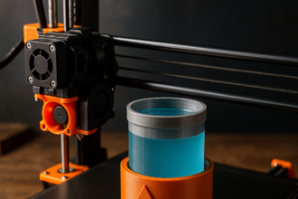 Wbudowane drukowanie 3D z cieczami na zbrickowanej drukarce FDM Prusa